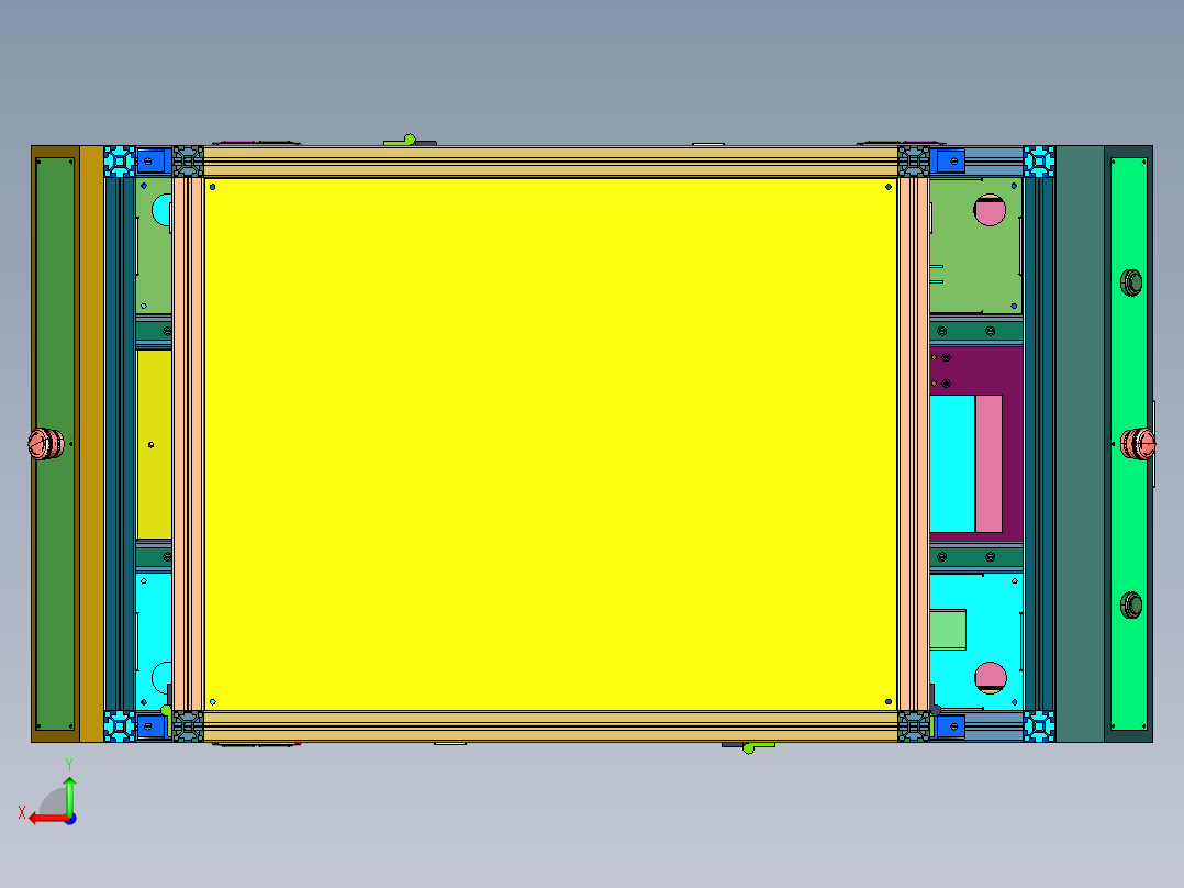 塑胶件尺寸外观视觉检测设备后视图