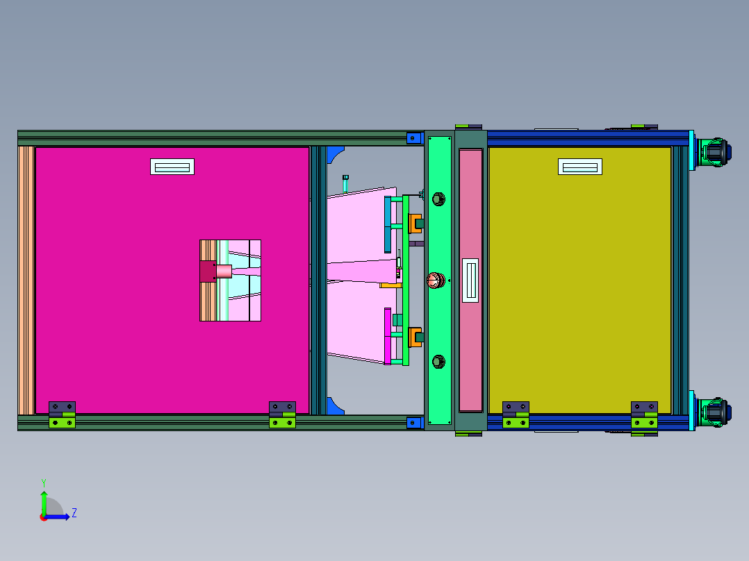 塑胶件尺寸外观视觉检测设备左视图