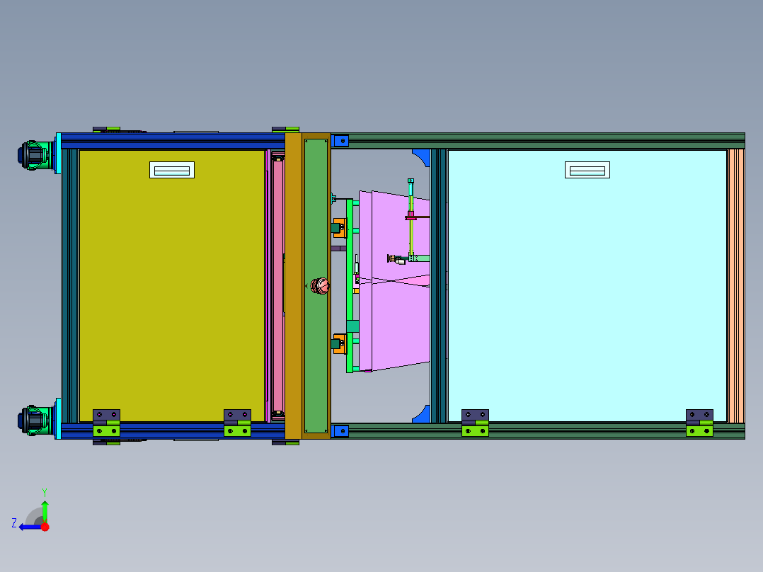 塑胶件尺寸外观视觉检测设备右视图