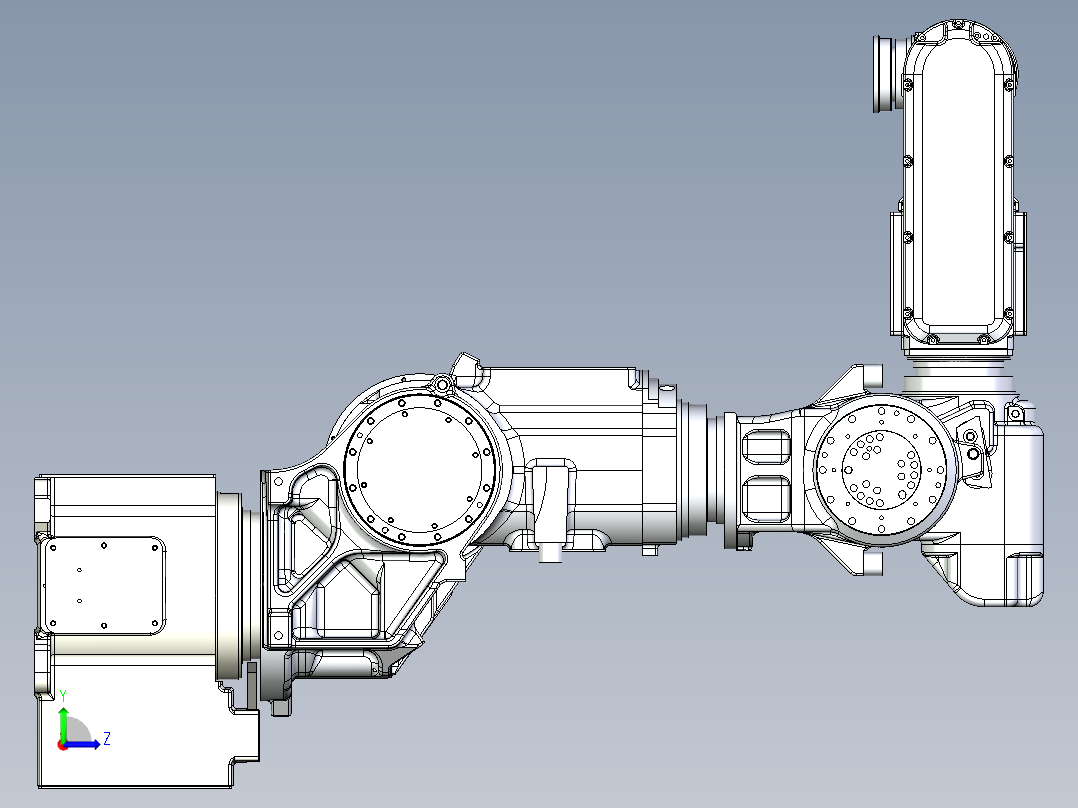 那智机器人nachi mr20 7axis industrial robot stp左视图