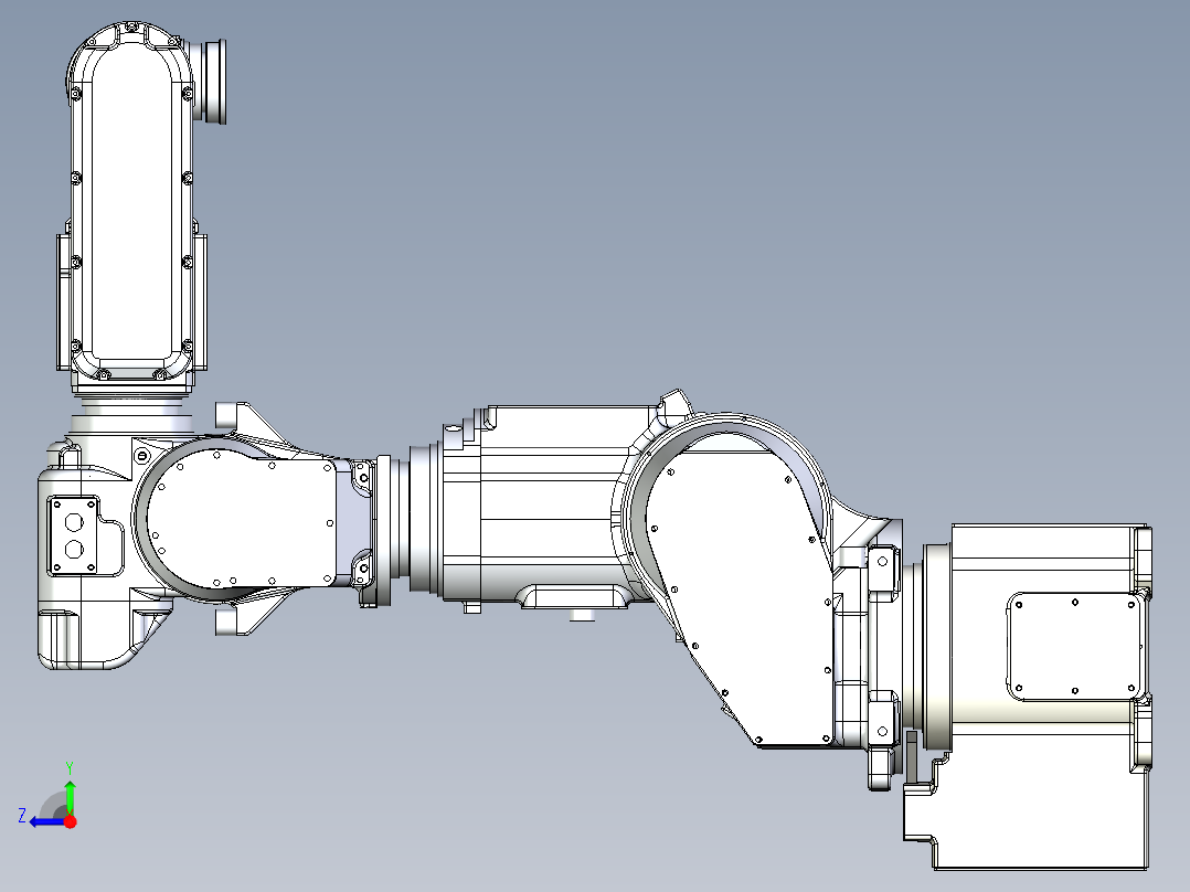 那智机器人nachi mr20 7axis industrial robot stp右视图
