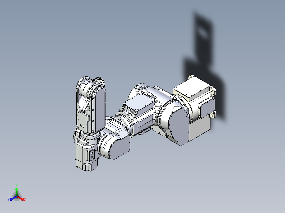 那智机器人nachi mr20 7axis industrial robot stp正等轴测图