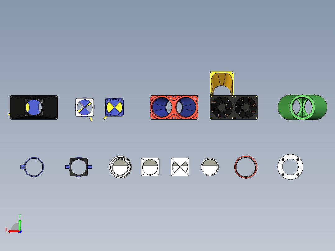 打印机激光切割机排气系统2.5英寸后视图