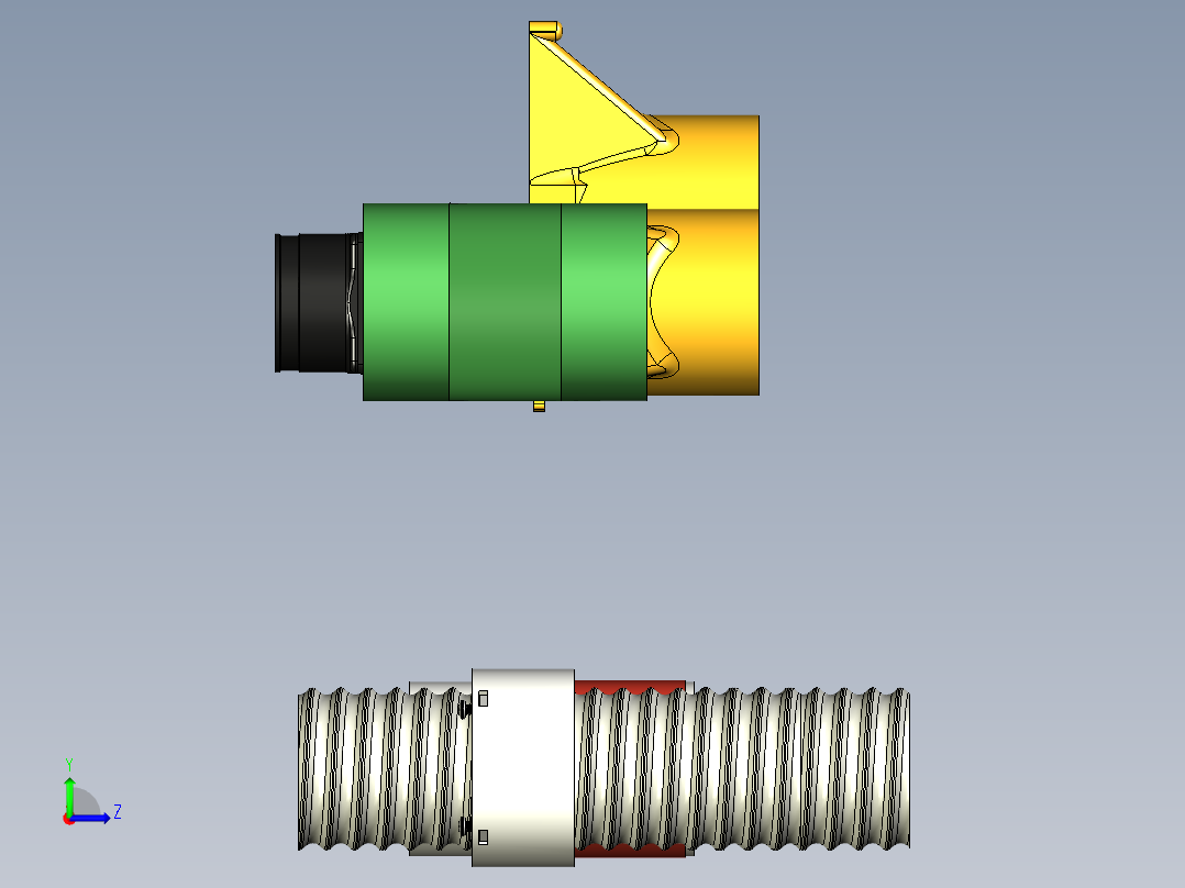 打印机激光切割机排气系统2.5英寸左视图
