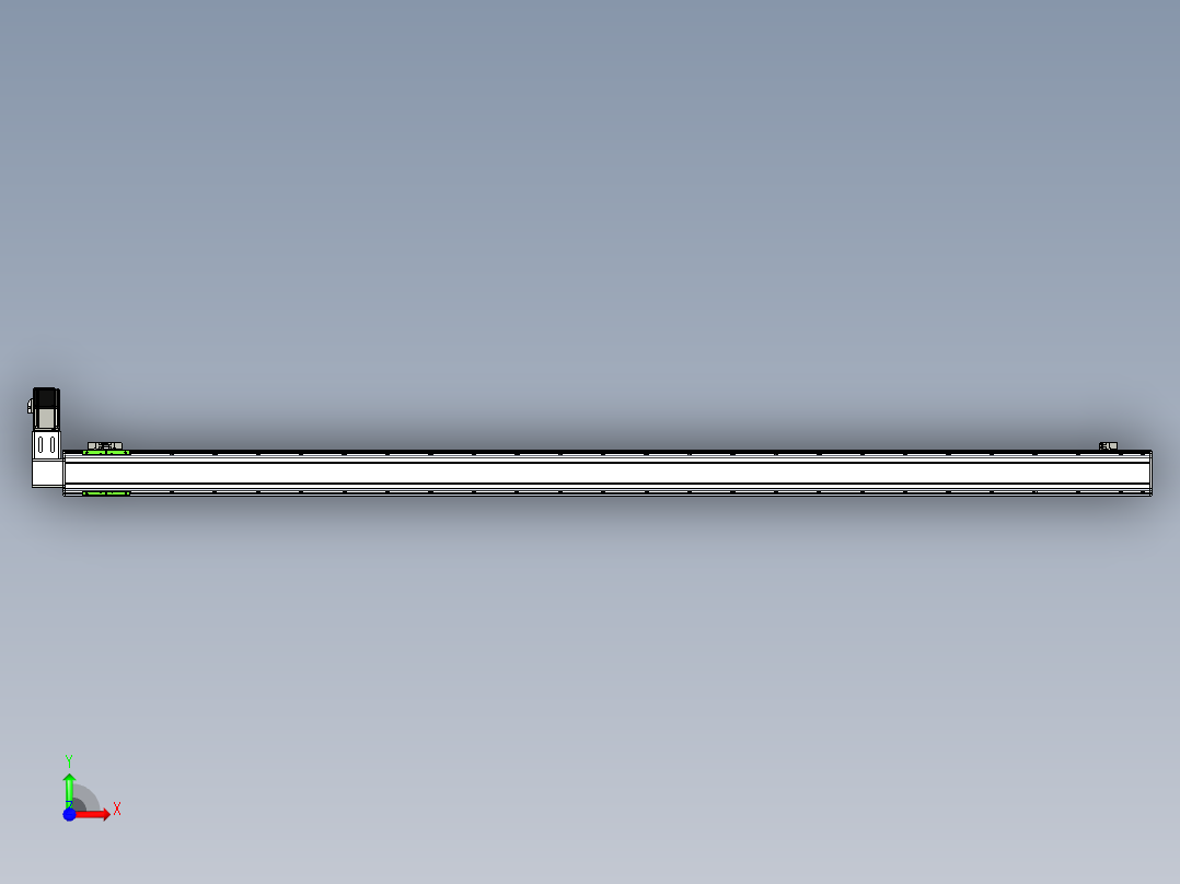 同步带滑台-半封闭B10-L90-S2300-R-P40-D3前视图