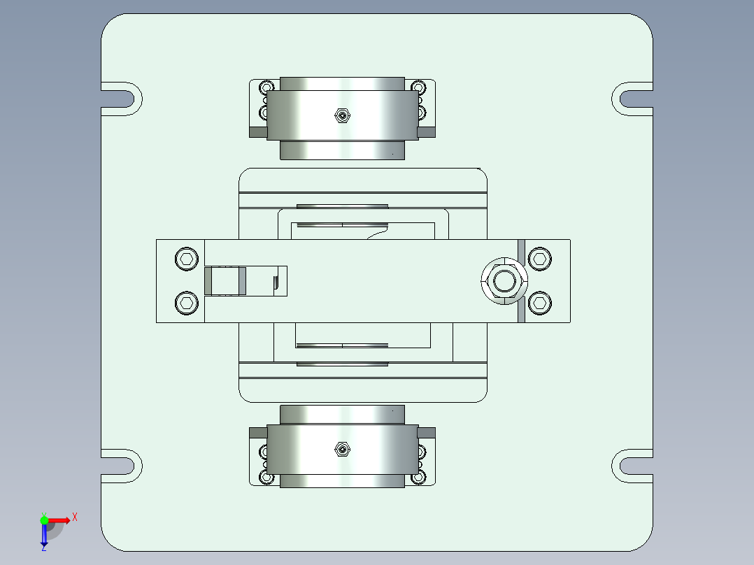 变速箱箱体工艺规程及镗φ40孔夹具设计俯视图