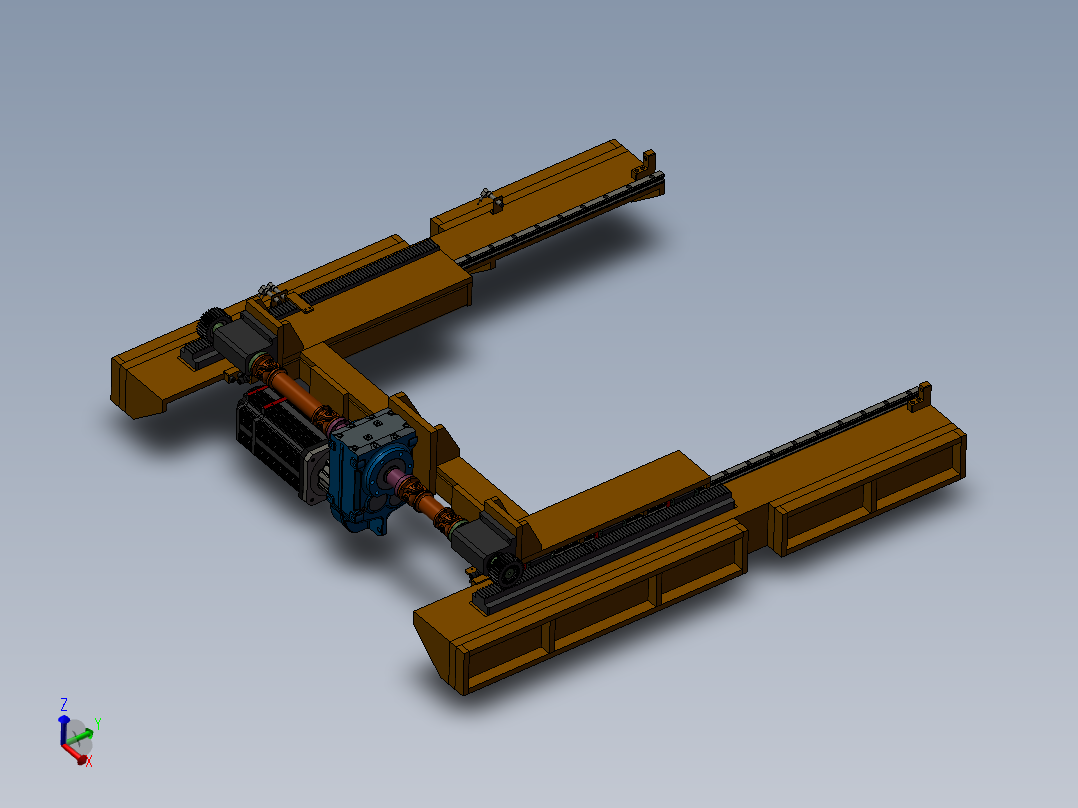 齿轮齿条位移机构三维SW