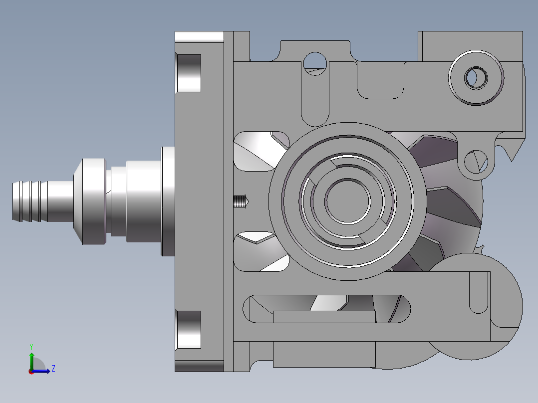 气动抽水机左视图