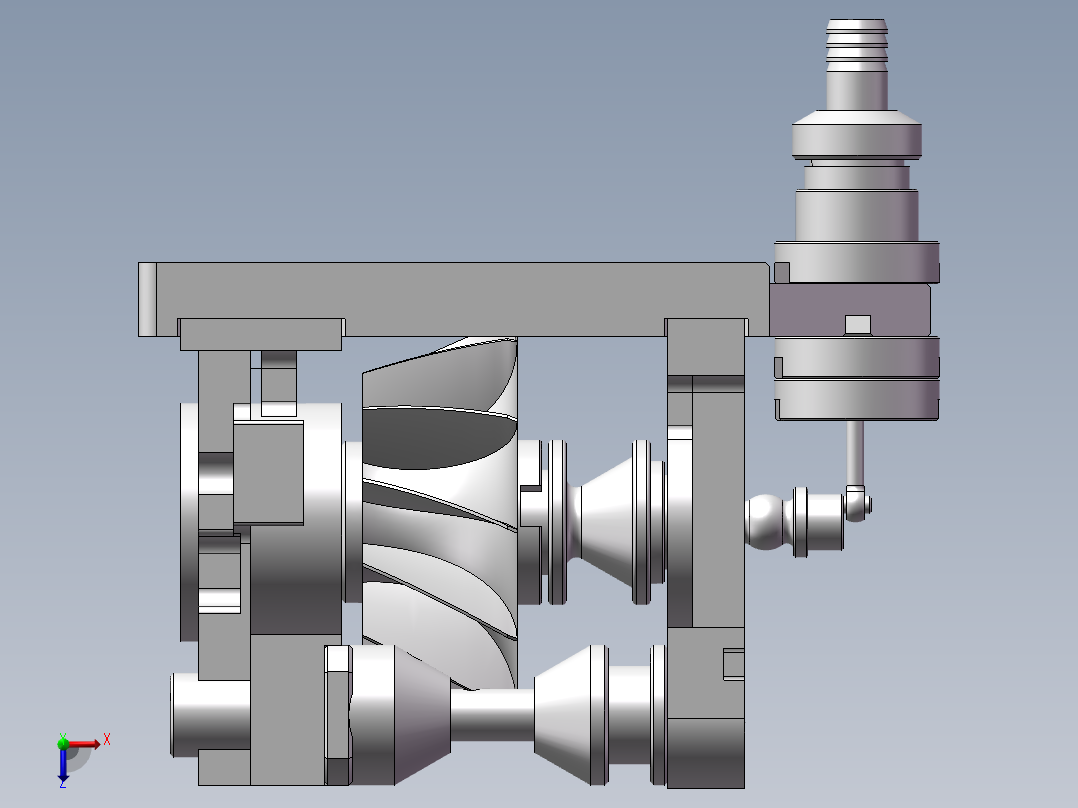 气动抽水机俯视图