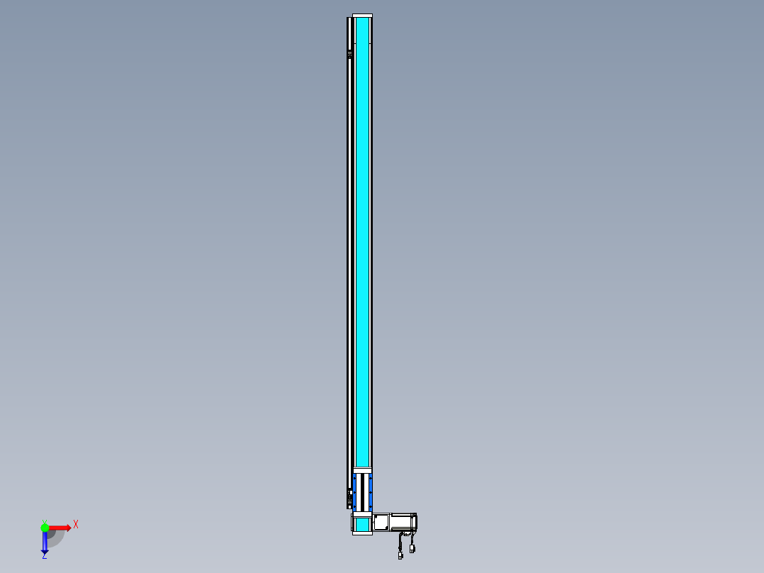 威洛博LB.GB同步带传动--欧规系列LB6A-L130-S1400-BL俯视图