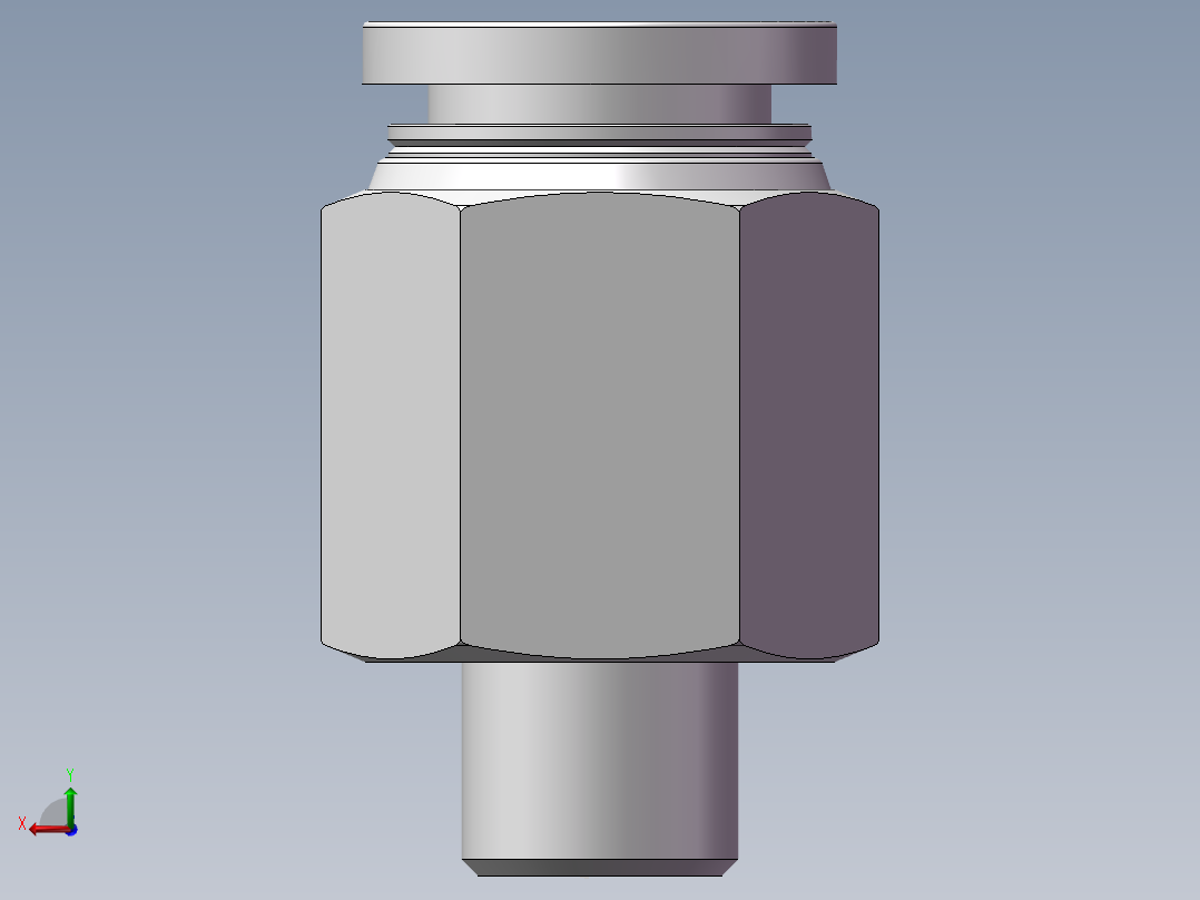 螺纹直通APC10-01（1分10厘）后视图