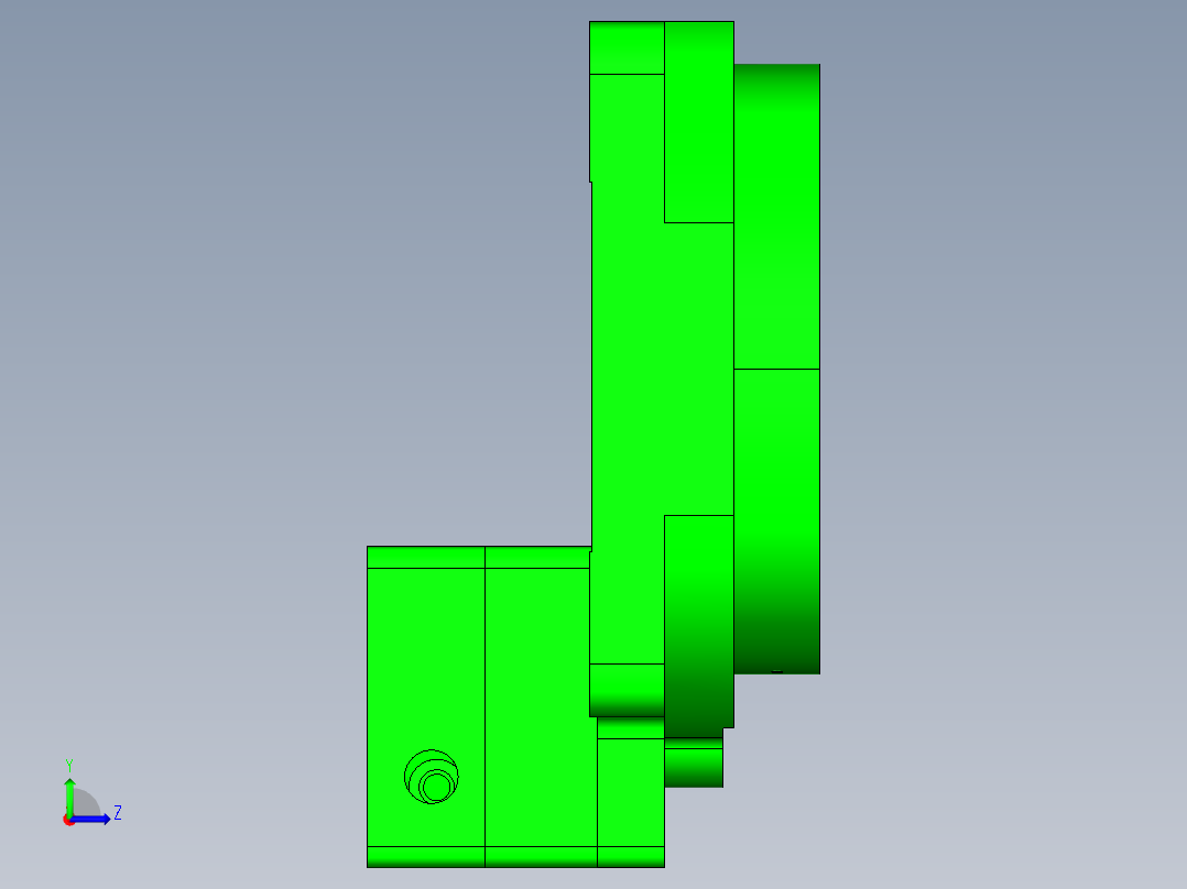 中空旋转平台KFN130-18-N(14-50-70-M5)左视图