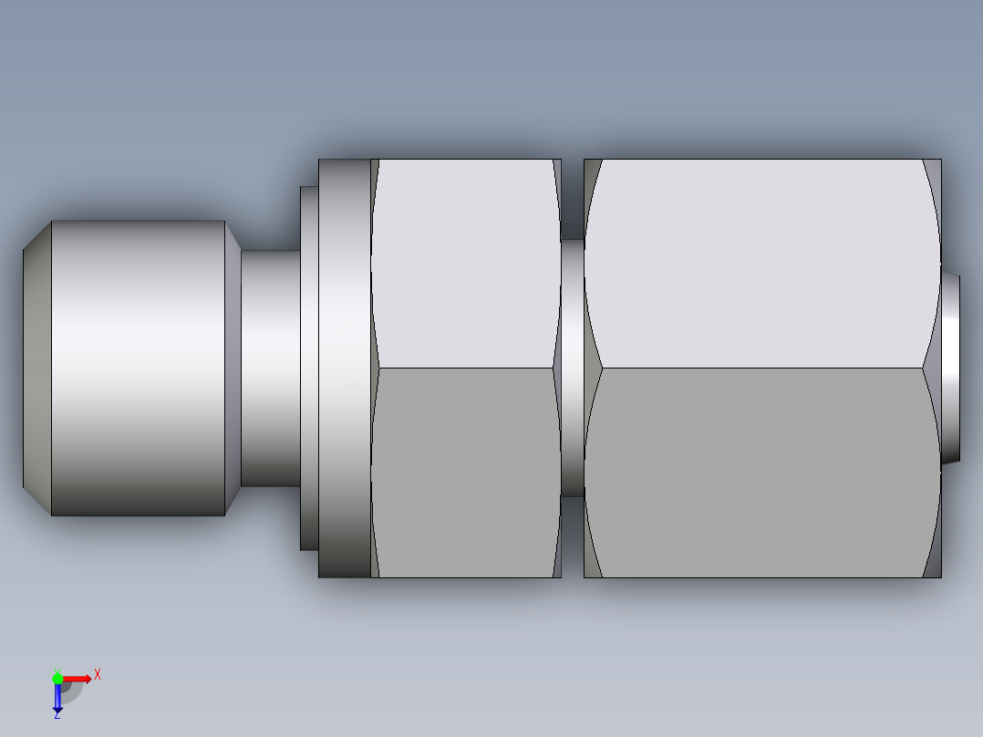 卡套式工业通用硬管接头EO_Swivel_connector_EGE08LMEDCF俯视图