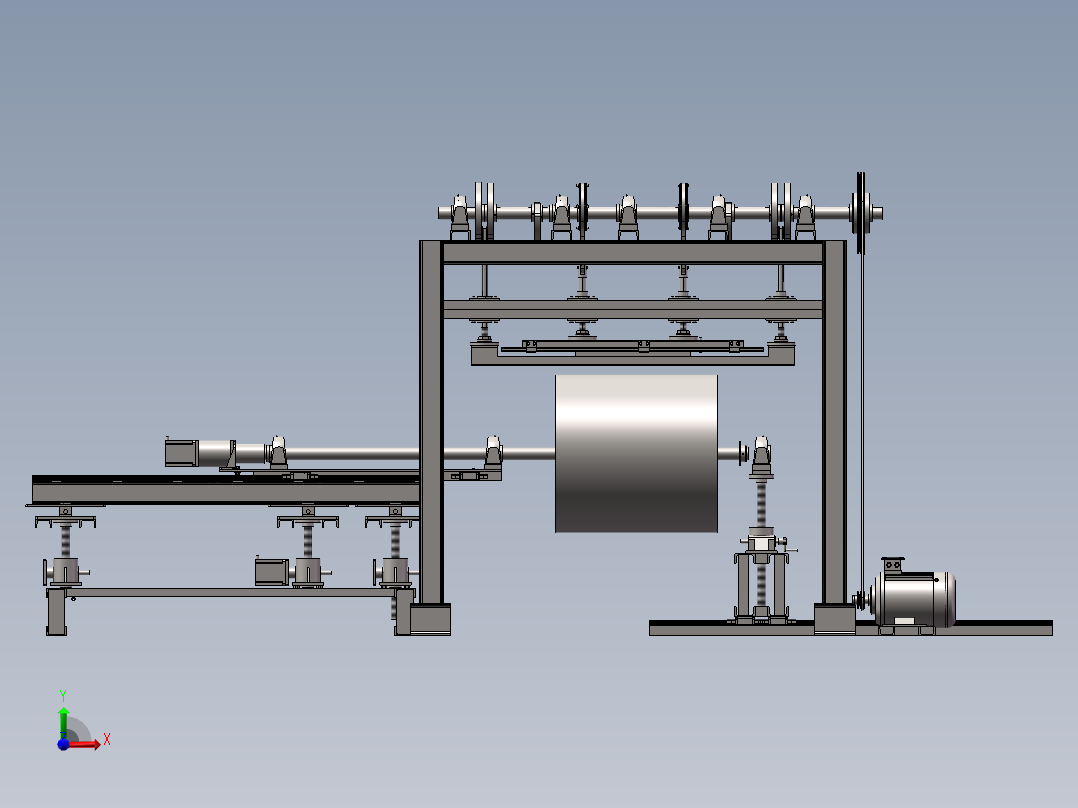 外表面回转体针刺机圆柱圆台针刺机前视图