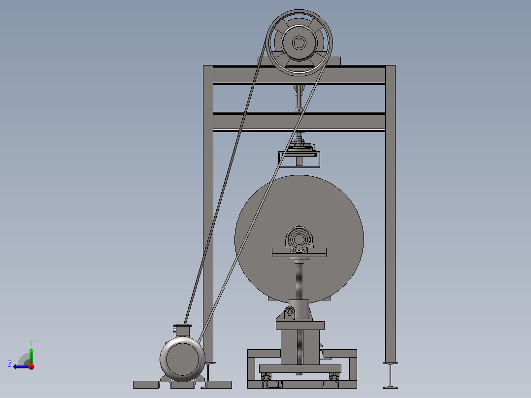 外表面回转体针刺机圆柱圆台针刺机右视图