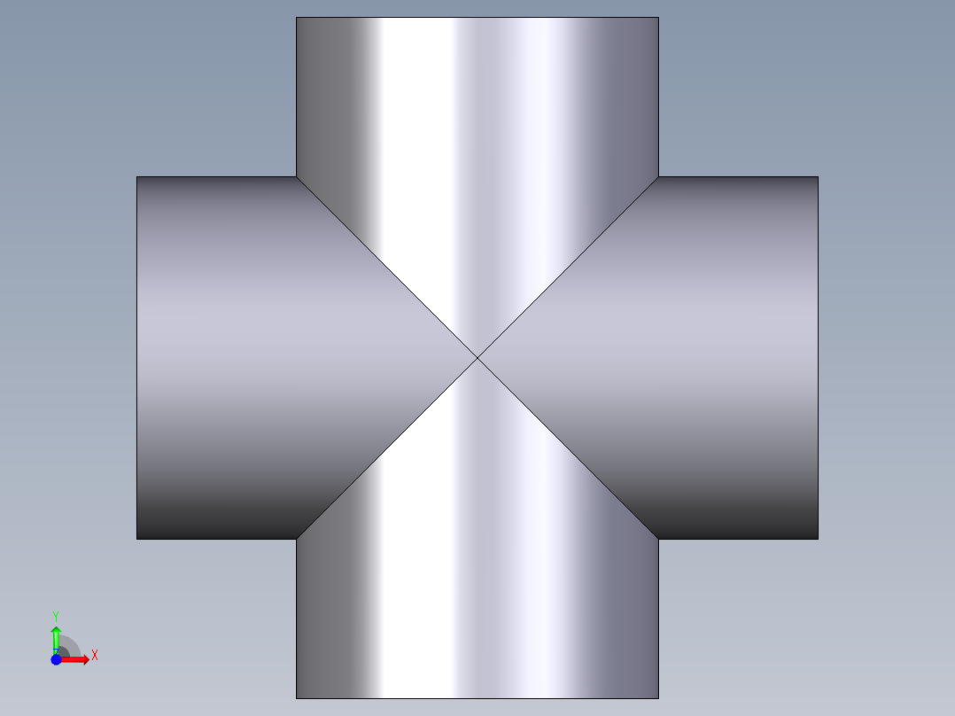 9XIV 90与溶剂焊接插座交叉前视图