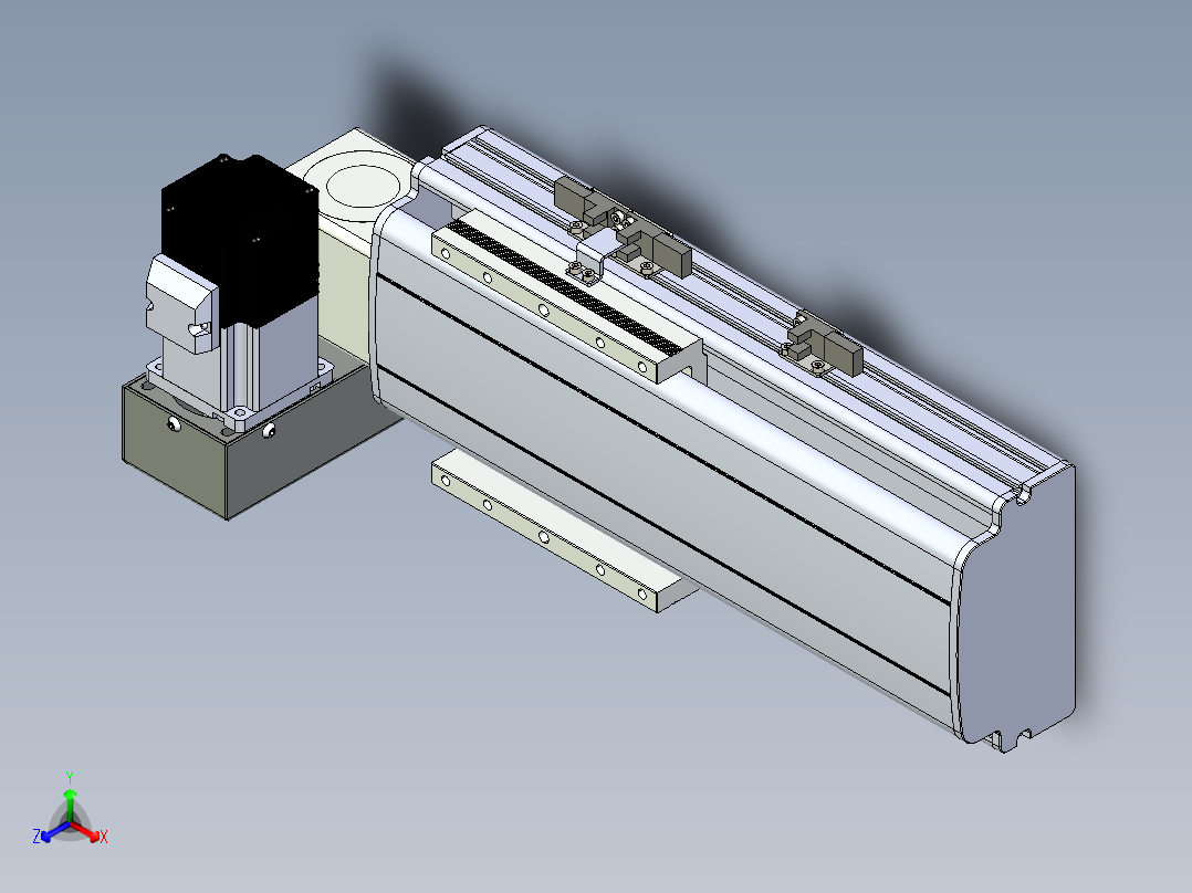 同步带滑台-半封闭B13H-L45-S100-LU-P40-D3