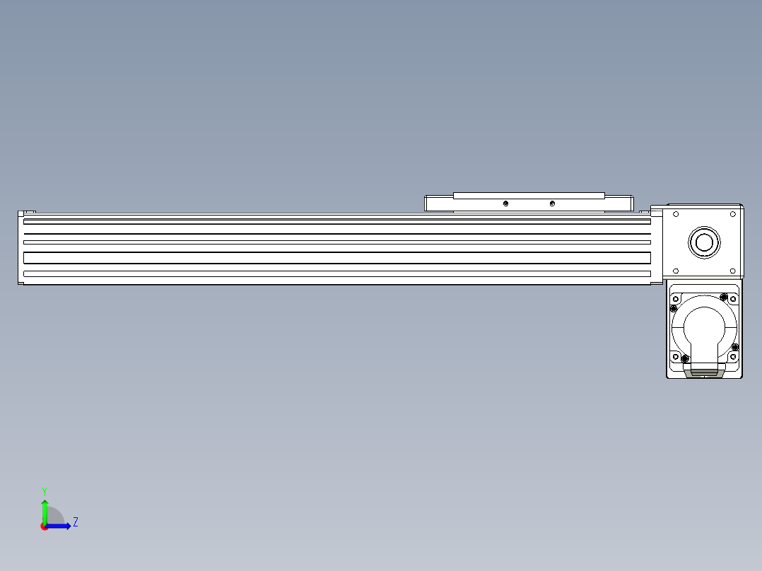 同步带全封闭直线模组TPA-HCB-14D-120-L300-RP-C-P40-N3左视图