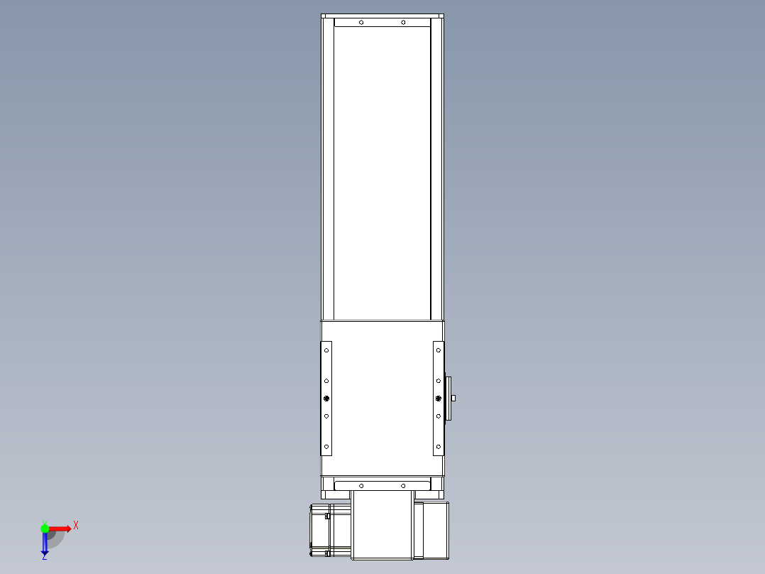 同步带全封闭直线模组TPA-HCB-14D-120-L300-RP-C-P40-N3俯视图