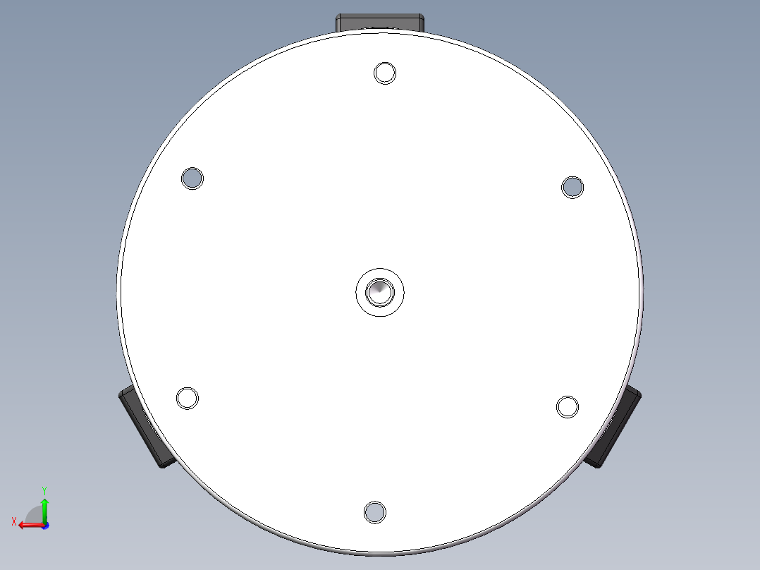 气动柔性夹爪组件后视图