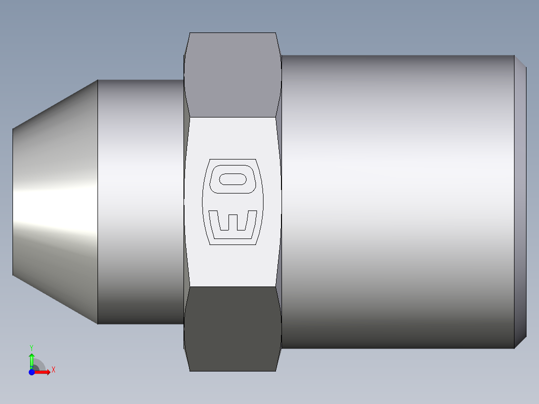 卡套式工业通用硬管接头EO_Weld_connector_AS06LX前视图