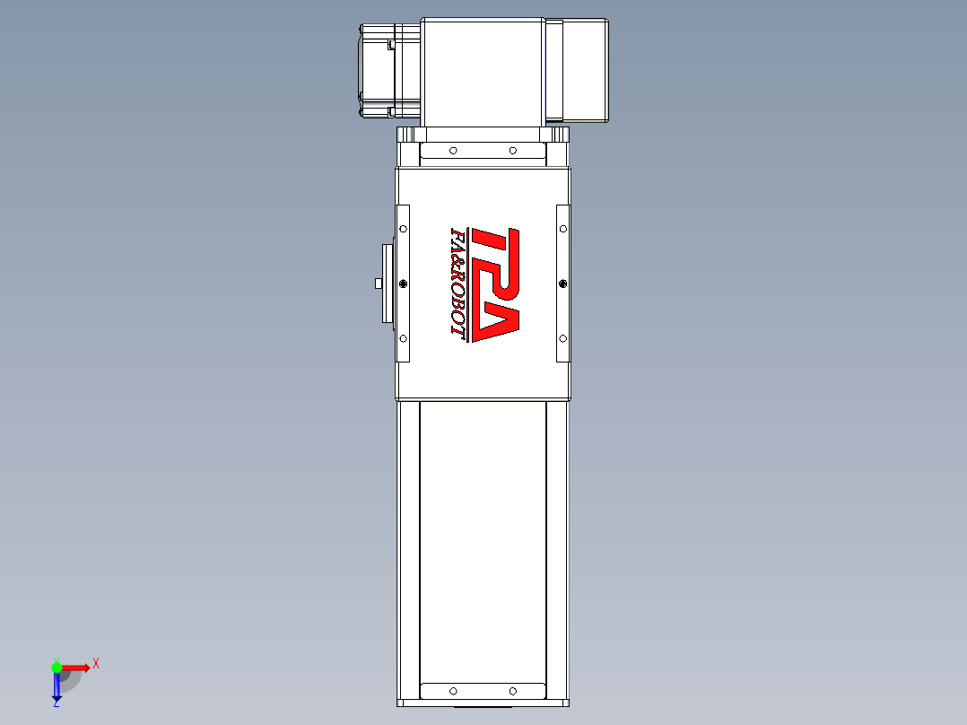 同步带全封闭直线模组TPA-HCB-110D-90-L150-LP-Y-P40-N3俯视图
