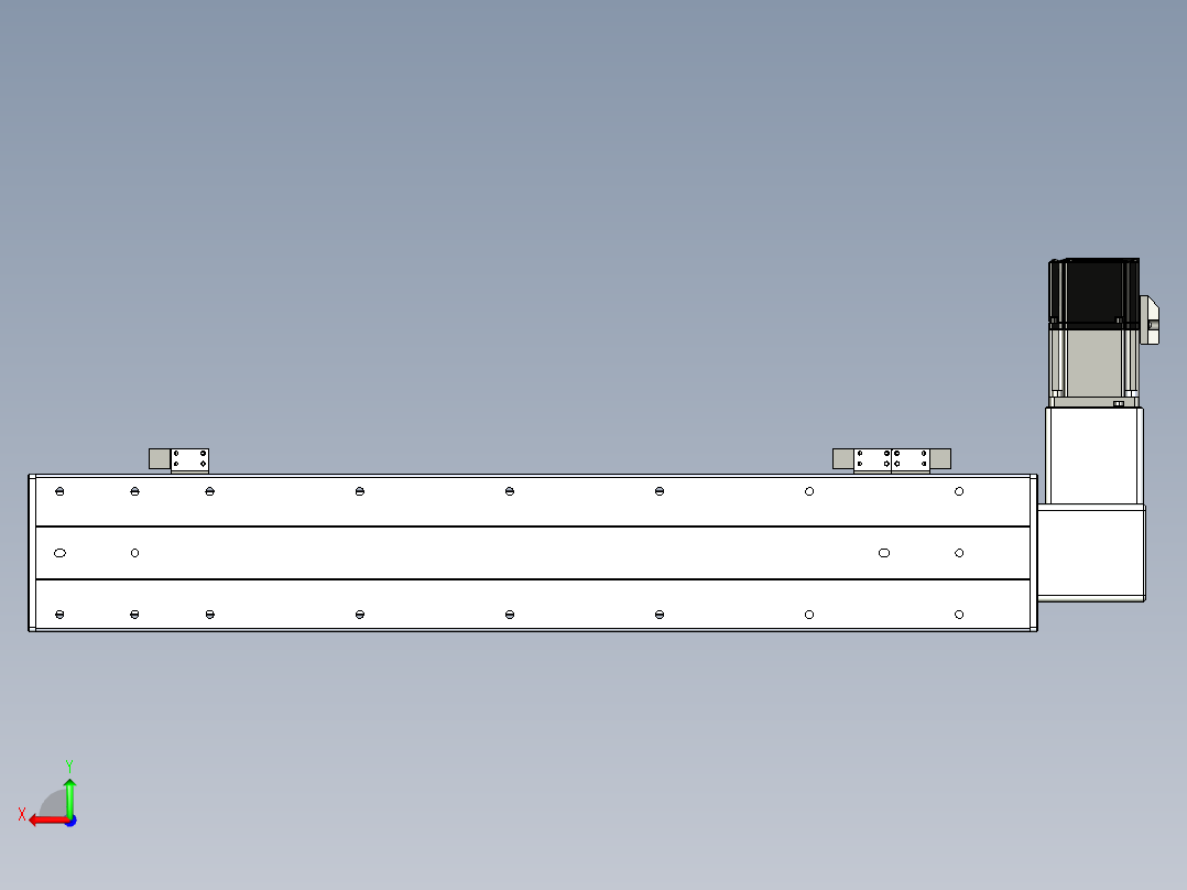 同步带滑台-半封闭B10-L90-S450-R-P40-D3后视图