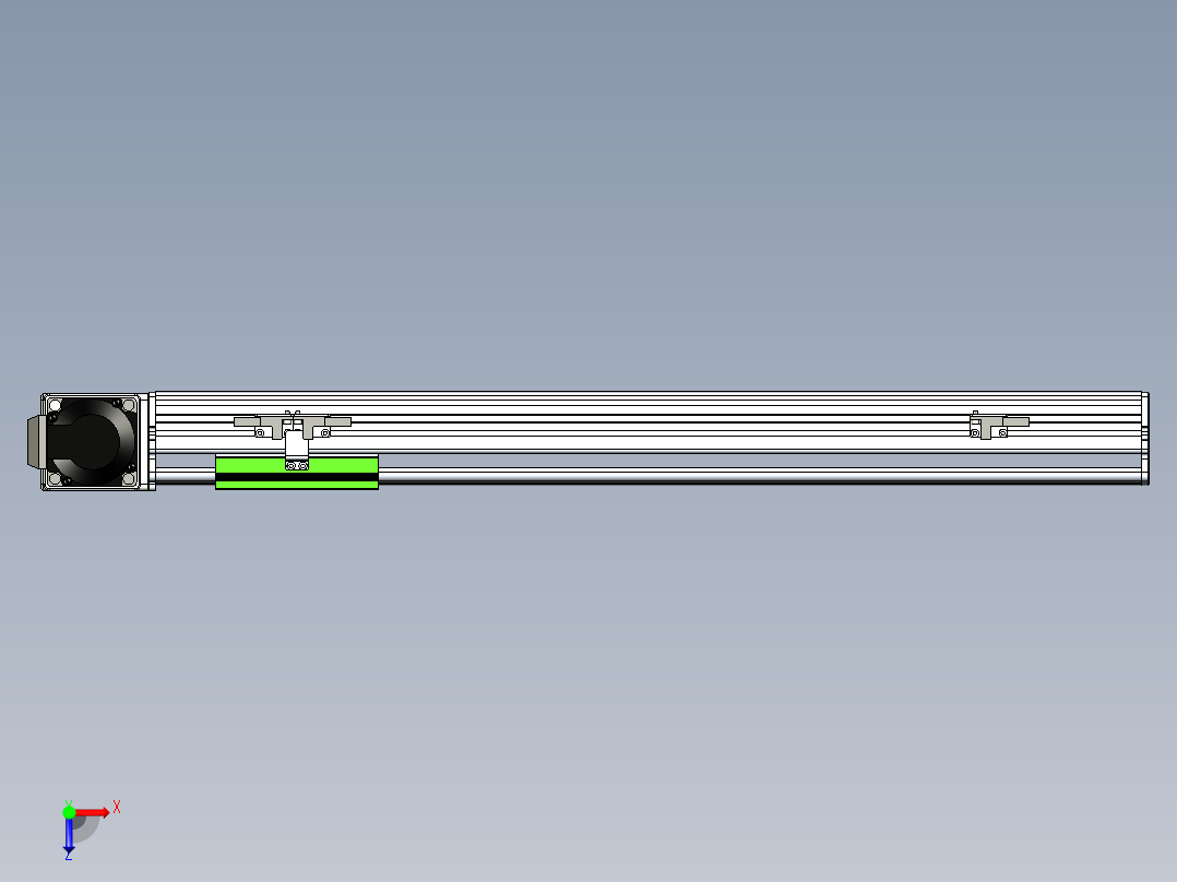 同步带滑台-半封闭B10-L90-S450-R-P40-D3俯视图