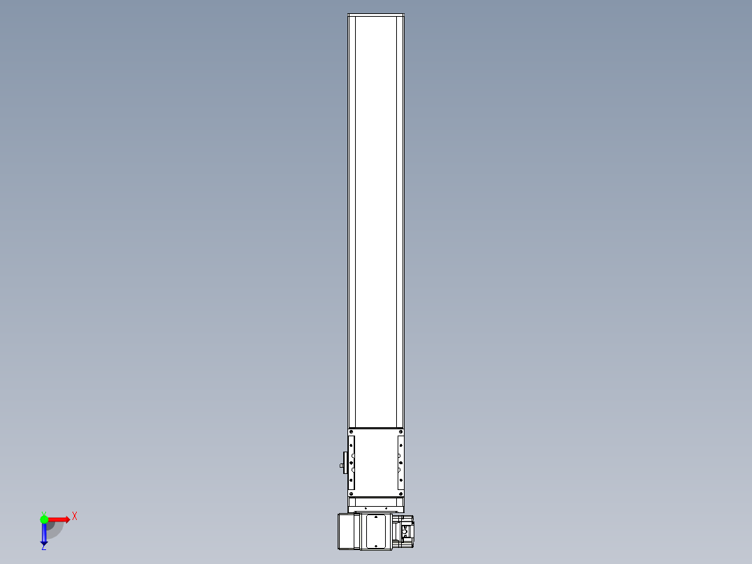 同步带全封闭直线模组TPA-HCB-105D-90-L700-LP-C-P20-N3俯视图