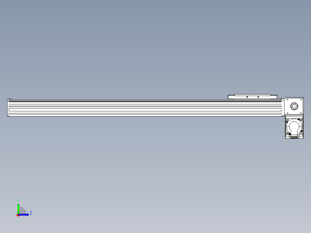 同步带全封闭直线模组TPA-HCB-14D-120-L750-RP-C-P40-N3左视图