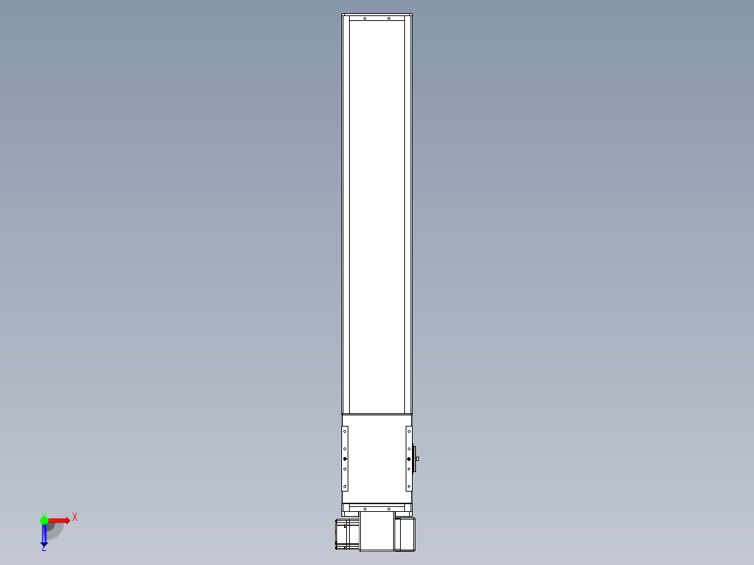同步带全封闭直线模组TPA-HCB-14D-120-L750-RP-C-P40-N3俯视图