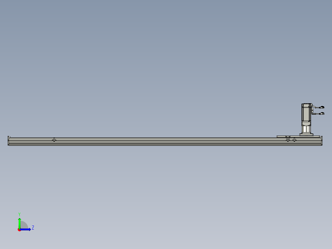 东锦齿条传动DH136G-S1700-BU-减速机+P400W左视图