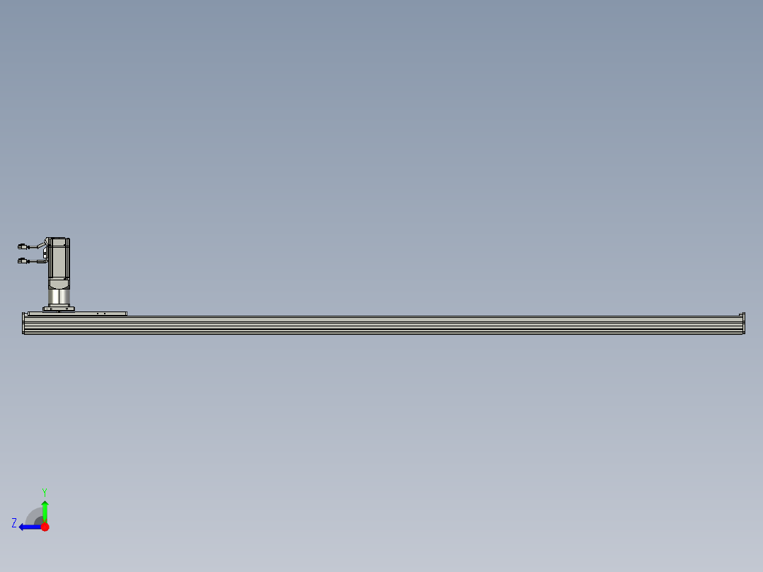 东锦齿条传动DH136G-S1700-BU-减速机+P400W右视图