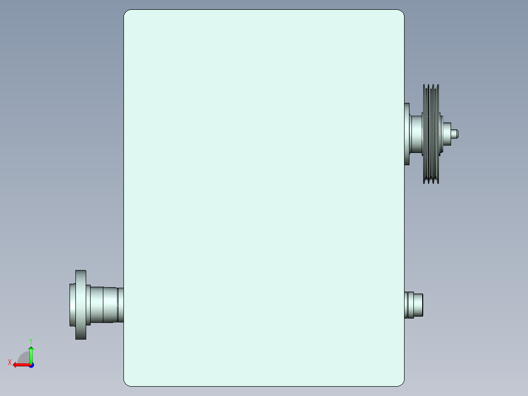 机床变速箱3后视图