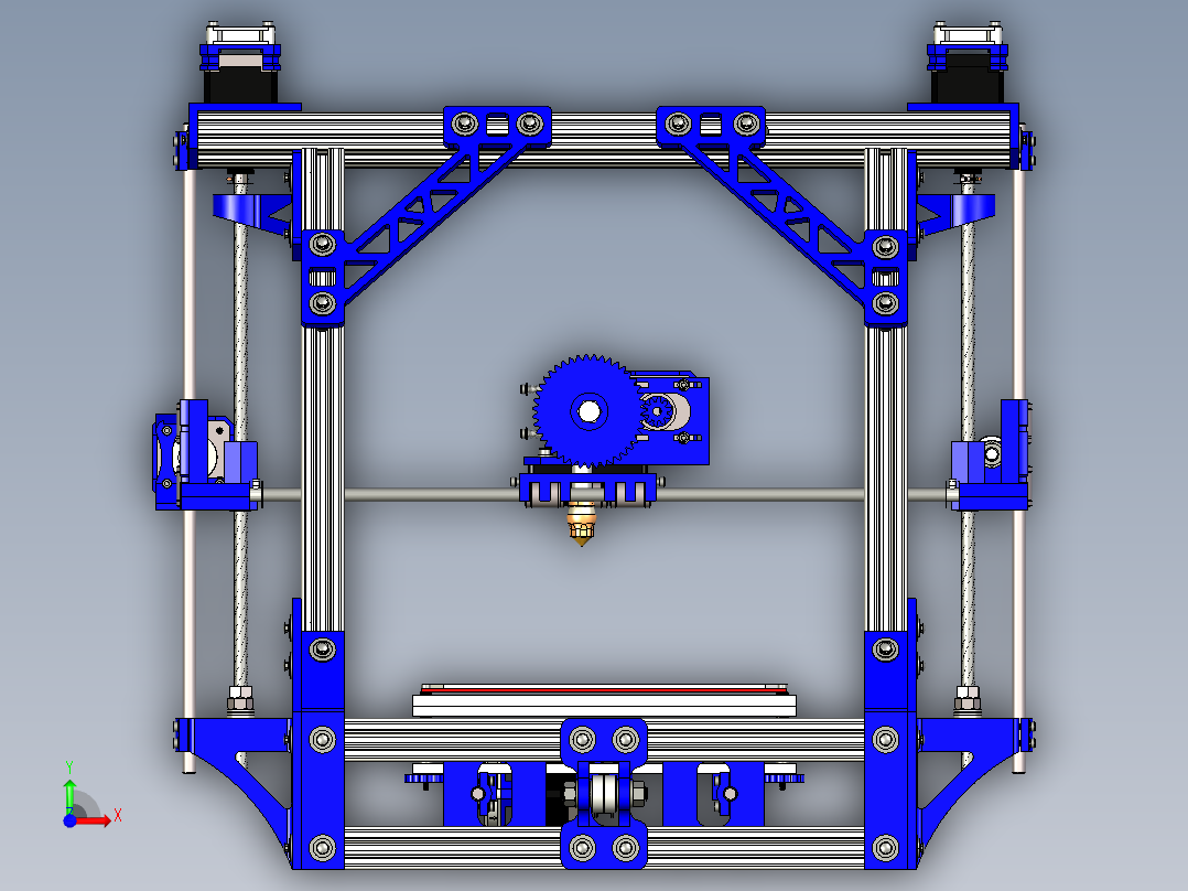 孟德尔3D打印机3D模型前视图