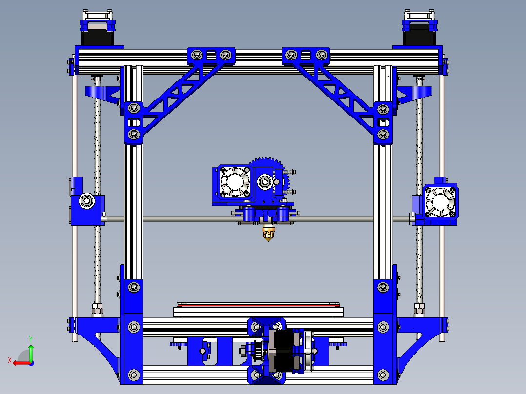孟德尔3D打印机3D模型后视图
