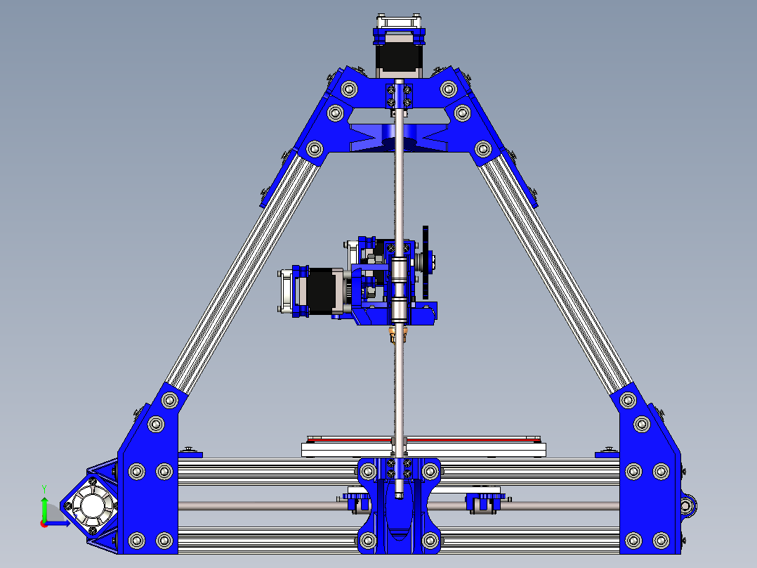 孟德尔3D打印机3D模型左视图