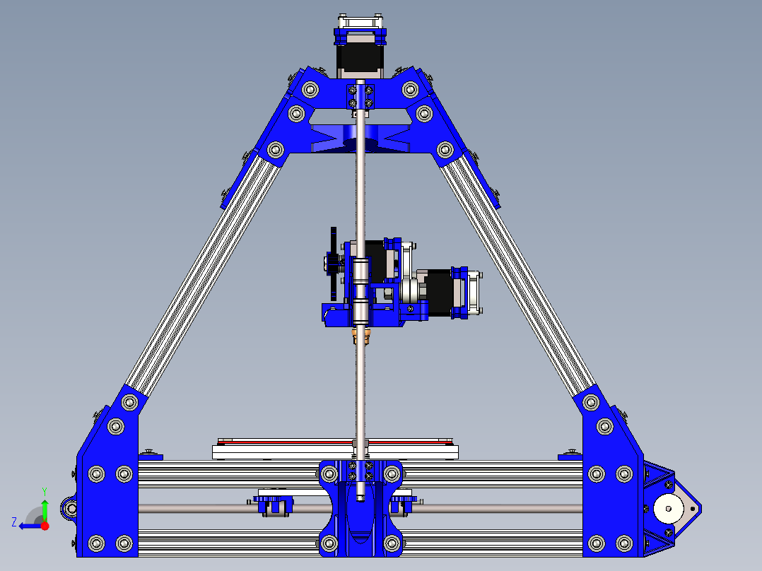 孟德尔3D打印机3D模型右视图