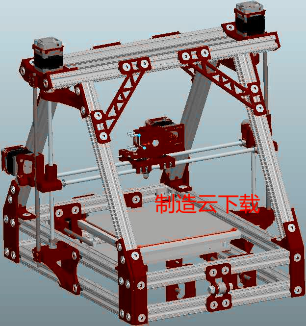 孟德尔3D打印机3D模型