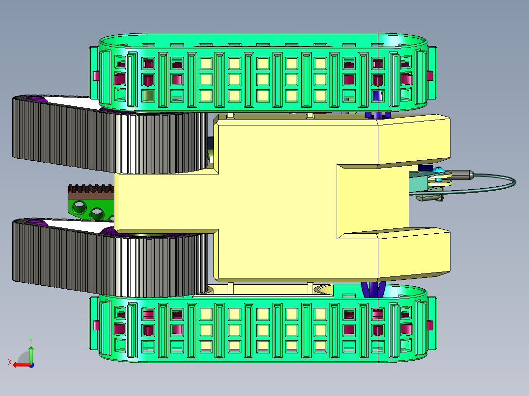 基于抓取任务的运动控制小车后视图