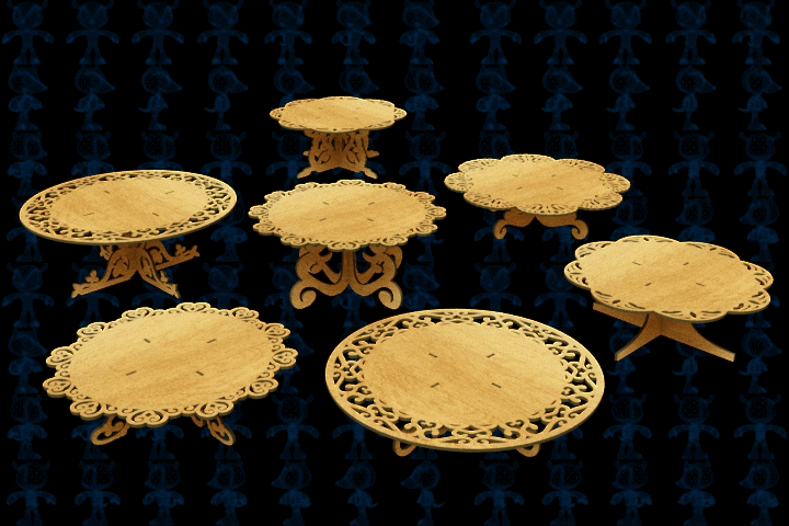 激光下料拼图艺术餐桌AutoCAD, SOLIDWORKS 2016