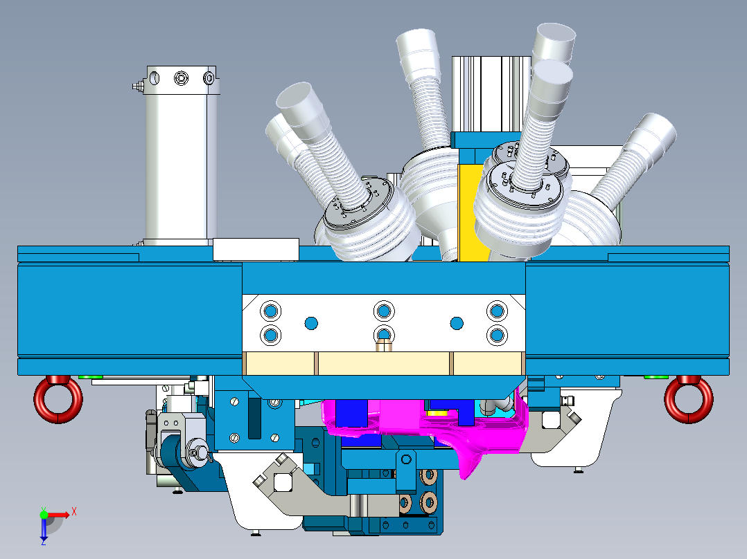 副车架上部钣金单件焊接治具俯视图