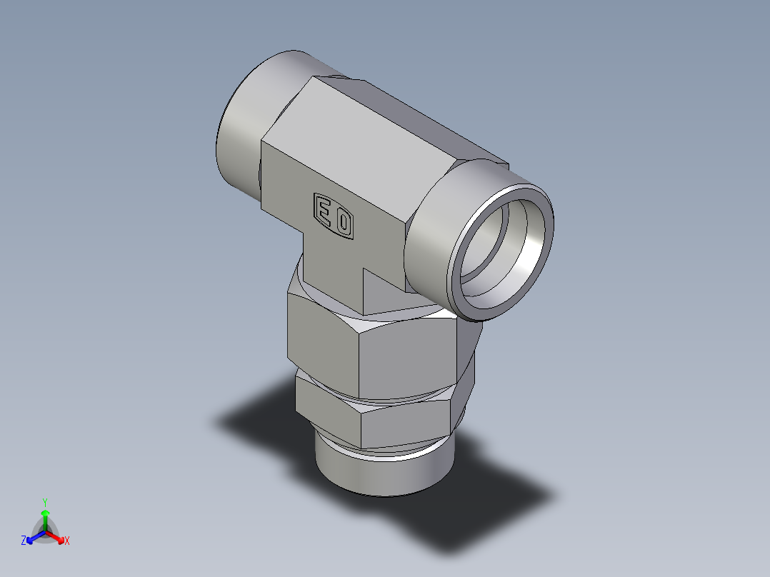 卡套式工业通用硬管接头EO_Assembled_adjustable_standpipe_branch_tee_EVT38SROMD71
