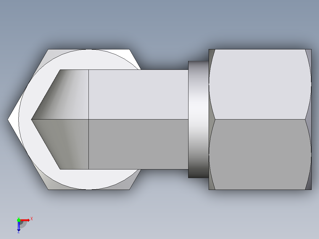 卡套式工业通用硬管接头EO_Assembled_adjustable_standpipe_elbow_EVW12SM71俯视图