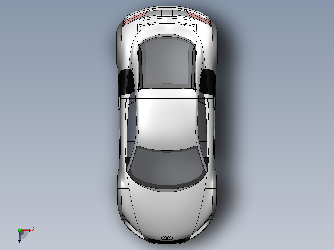 奥迪R8 一比一车身--igs sw俯视图