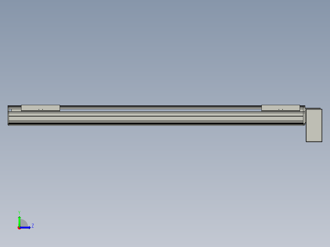 直线模组LHB21-L40-S1400-LD设计图纸左视图