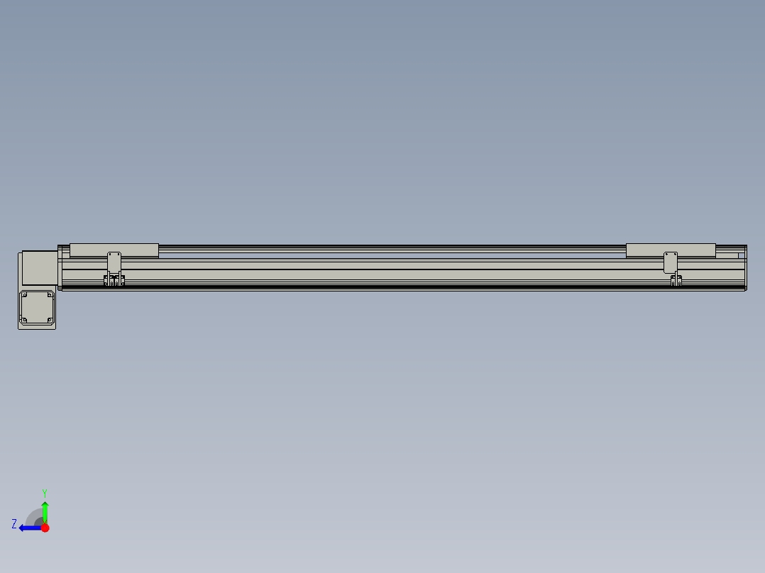 直线模组LHB21-L40-S1400-LD设计图纸右视图
