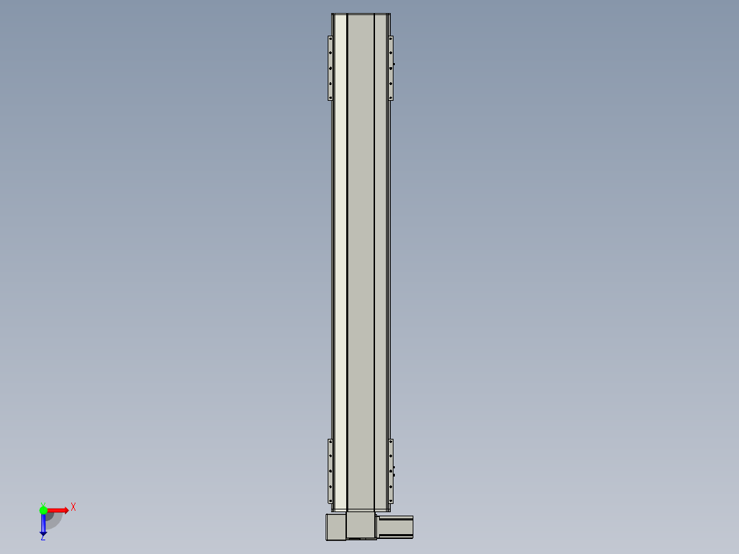 直线模组LHB21-L40-S1400-LD设计图纸俯视图