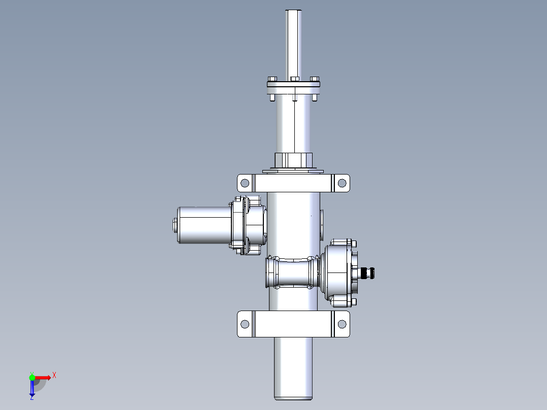 拉力输出式转向器俯视图