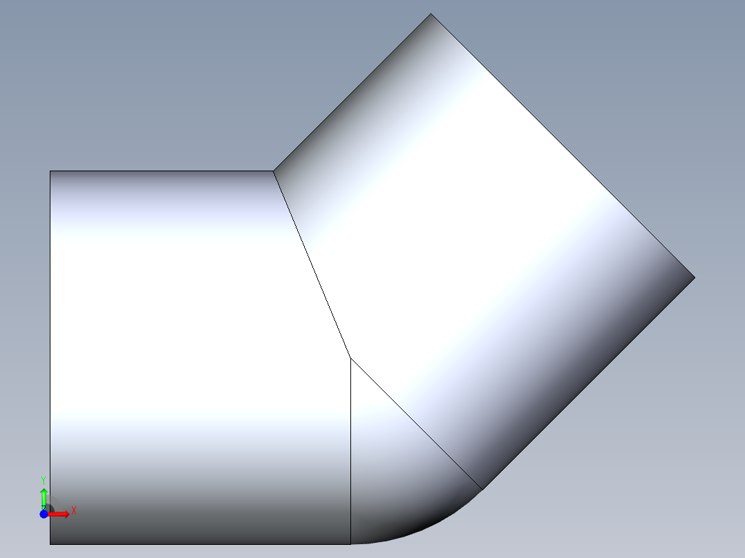 CPVC管件08-Sch80_45Elbow_SxS_9817-012 _1.25in前视图